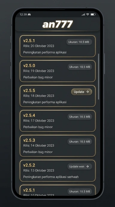 Riwayat Versi an777 untuk Pengguna Android