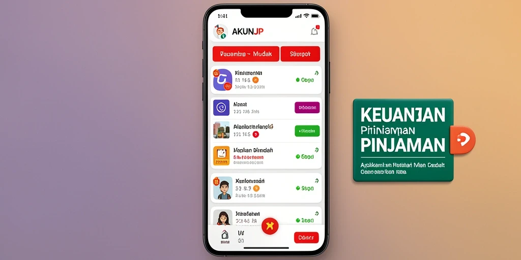 Tampilan antarmuka aplikasi AKUNJP yang menarik dan fungsional.