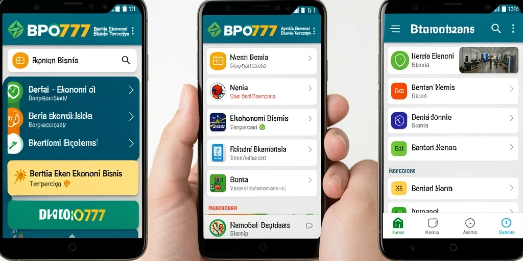 Antarmuka BPO777 menampilkan berita dan analisis ekonomi secara jelas.