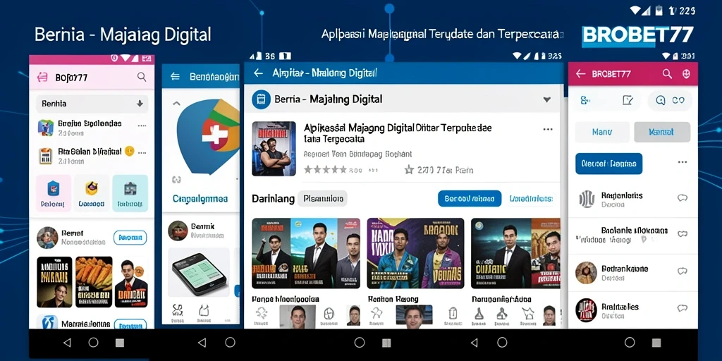 Antarmuka modern dan intuitif dari aplikasi Majalah Digital BROBET77.