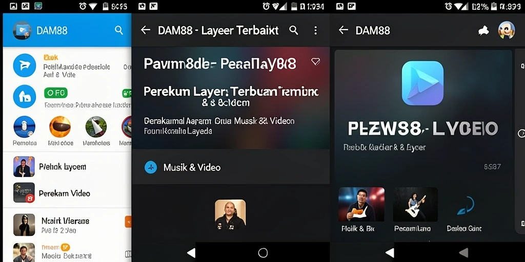 Screenshot utama DAM88 menampilkan antarmuka perekaman layar.