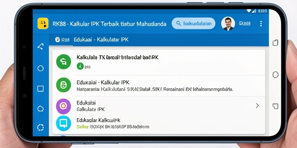 Tampilan antarmuka RK88 untuk kalkulator IPK yang user-friendly.