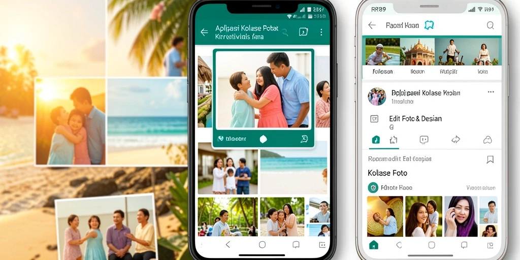 Antarmuka menarik RR89 untuk kolase foto yang kreatif.