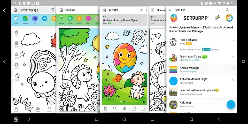 Antarmuka SERURP yang menarik untuk mewarnai digital.